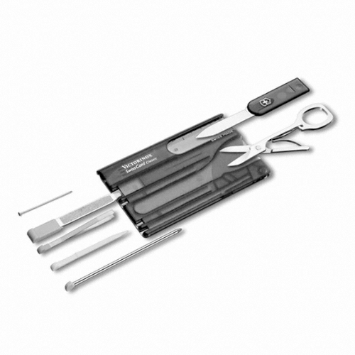 빅토리녹스 스위스 카드 클래식 투명 블랙 해외구매_이미지