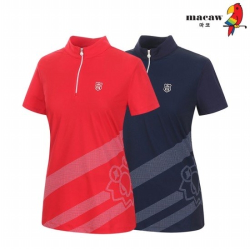 마코 여성 밑단프인트반집업반팔티셔츠_MJW2TH60_이미지