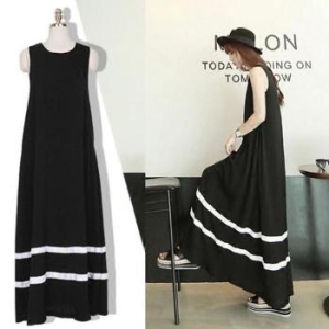 ONM 여자 민소매 롱 원피스 쉬폰 치마 나시 여름 린 38810073
