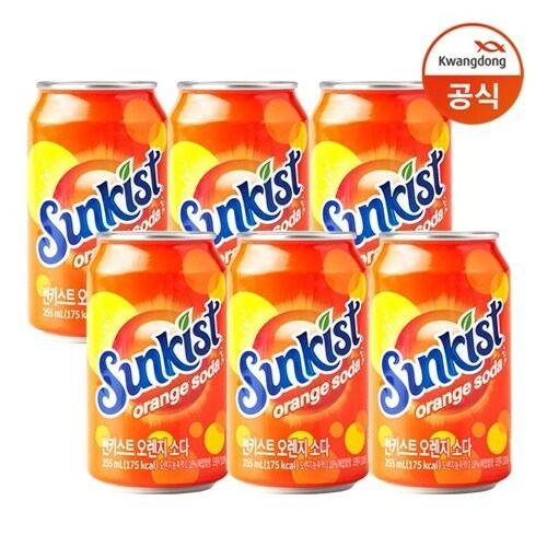 썬키스트 오렌지 소다 355ml (6개)_이미지