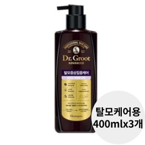 닥터그루트 탈모증상집중케어 힘없는 모발용 샴푸 400ml (3개)_이미지