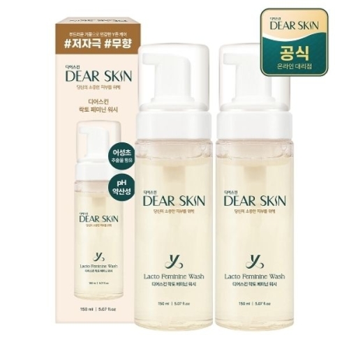  디어스킨 락토 페미닌 워시 여성청결제 150ml [2개]