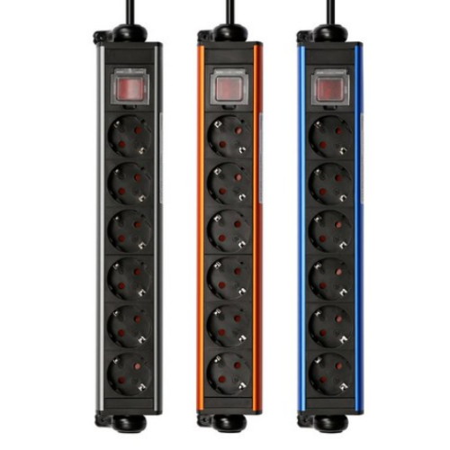 아이정 6구 16A 메인스위치 더넓은 알루미늄멀티탭 라운드 (1.5m)_이미지