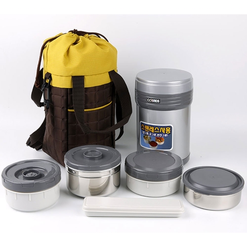 코스모스 보온도시락 스테인레스 으뜸 밥통 죽통 수능 점보 캠핑